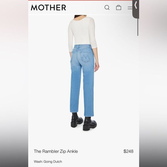 MOTHER | The Rambler Zip Ankle jeans Wash: Going Dutch Size 32 $248 retail - Picture 2 of 10